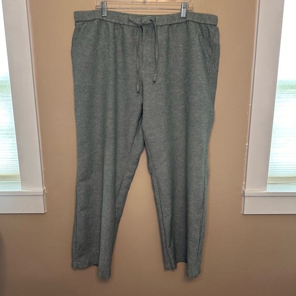 Liz Claiborne Women’s Green Wide Leg Linen Blend Pants Size XXL - Picture 1 of 6